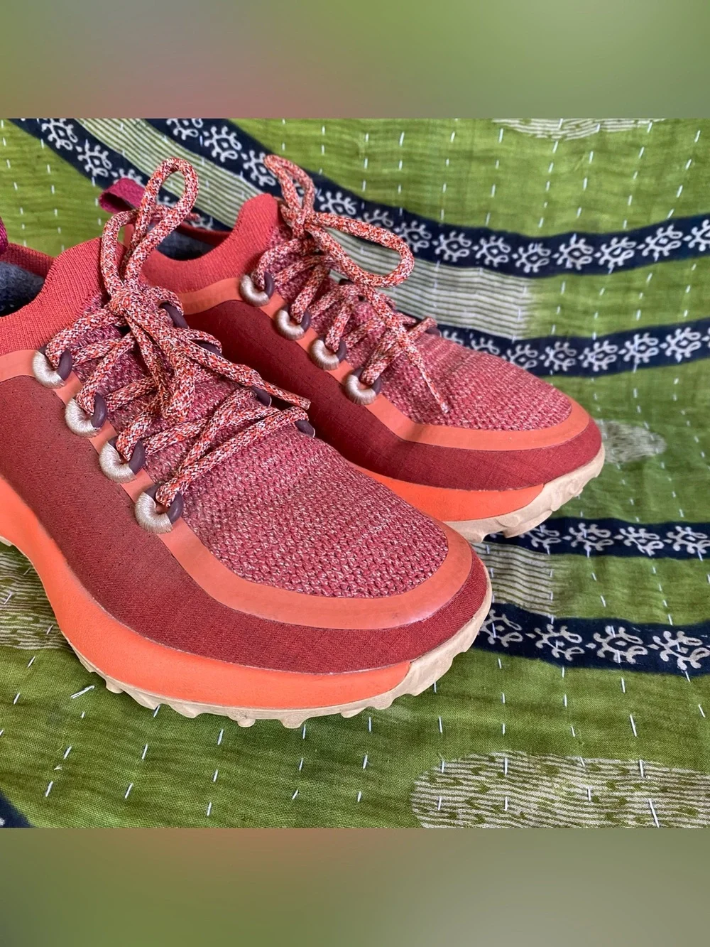 Allbirds Diablo Orange Trailrunner SWT Hiking Sporty Athletic Lace Up Sneakers 7